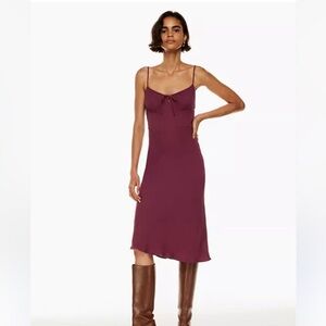 Burgundy Wilfred Bellow midi dress